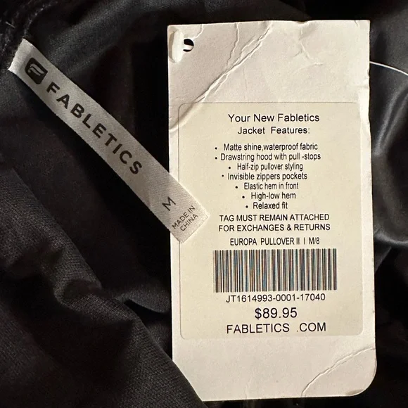 Fabletics women's black windbreaker jacket - Picture 6 of 7